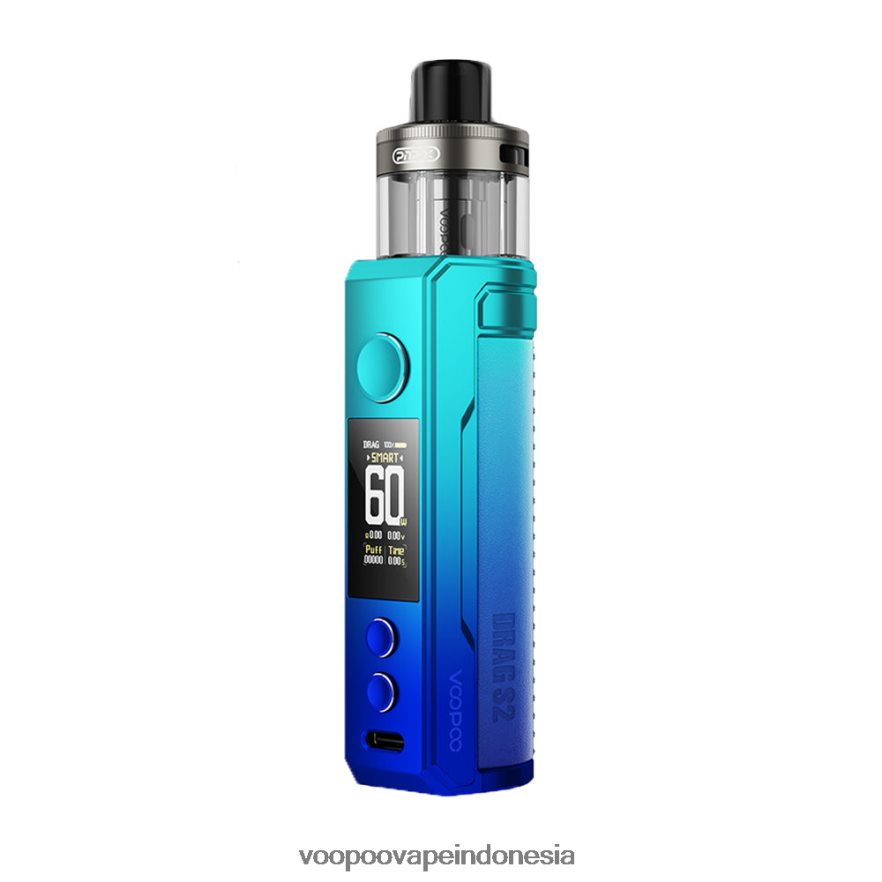 VOOPOO DRAG S2 kit mod pod langit biru L8JR156 VOOPOO Vape Store