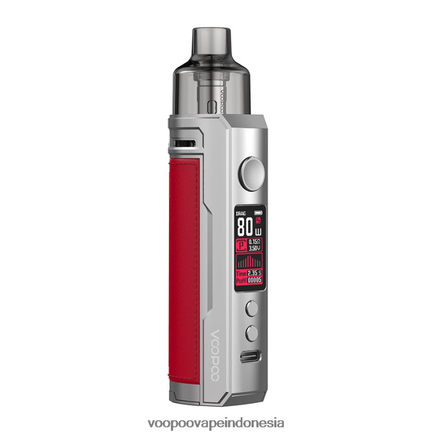 VOOPOO DRAG X kit mod pod merah perak L8JR178 VOOPOO Vape Pen