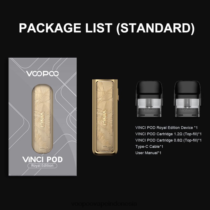 VOOPOO VINCI POD edisi kerajaan daun emas L8JR343 VOOPOO Official Store Indonesia